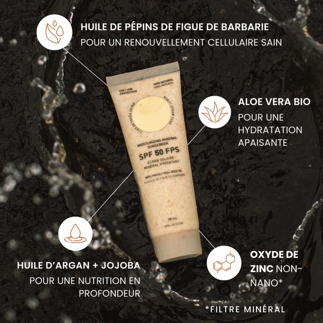 Écran solaire minéral hydratant 100% naturel